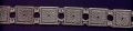 Placket Belt Link Scroll w/Crystal